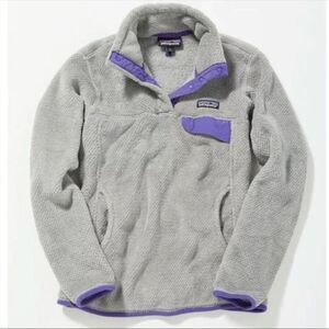 PATAGONIA | Re-Tool Snap-T Fleece Pullover Gray & Purple Women’s Size Medium